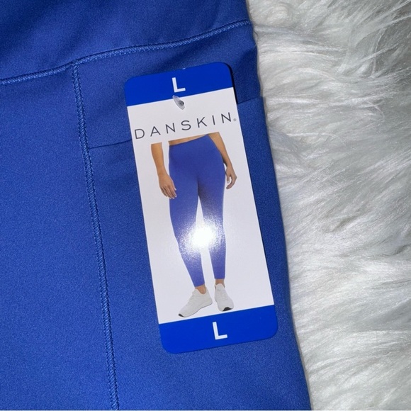 Danskin Women's High Waisted Ankle Leggings Dazzling BlueSize L Activewear - Picture 7 of 15